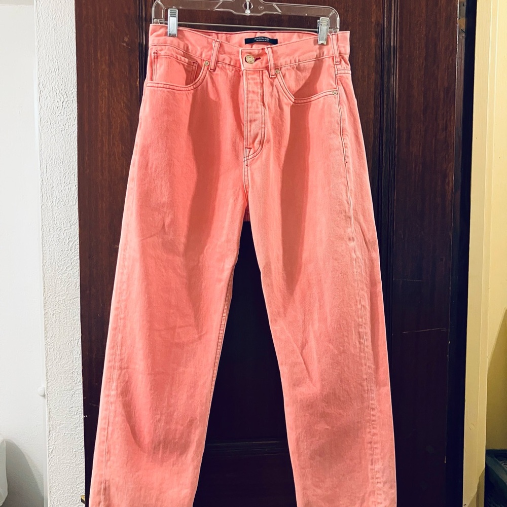 Free People Scotch and Soda Pink Barrel jeans, Sz 28